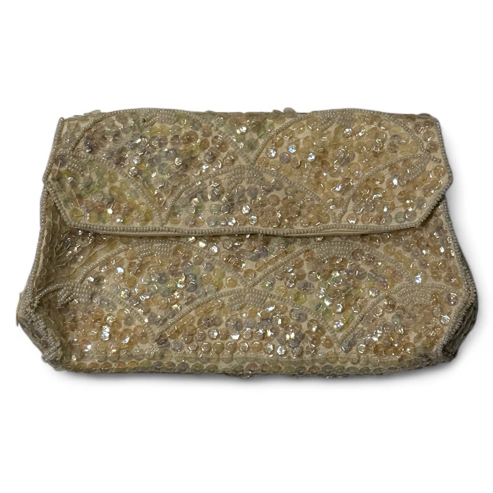 Stunning Vintage Beaded Envelope Pouch/ Clutch
